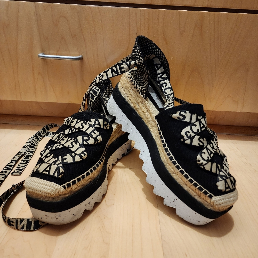 Stella McCartney Gaia Platform Espadrilles Size 40 Size 9